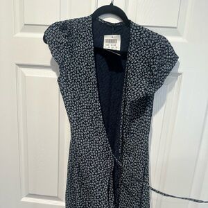 Brandy Melville wrap around blue flower summer dress NEW